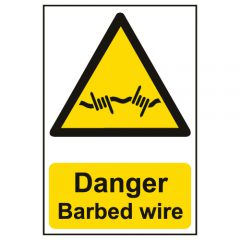 Danger - Barbed Wire Sign