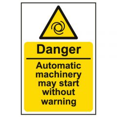 Danger - Automatic Machinery Sign